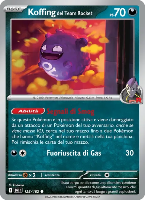 Team Rocket's Koffing [Smog Signals | Leaking Gas]