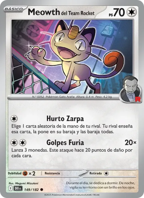 Team Rocket's Meowth [Paw-cket Pilfer | Fury Swipes]