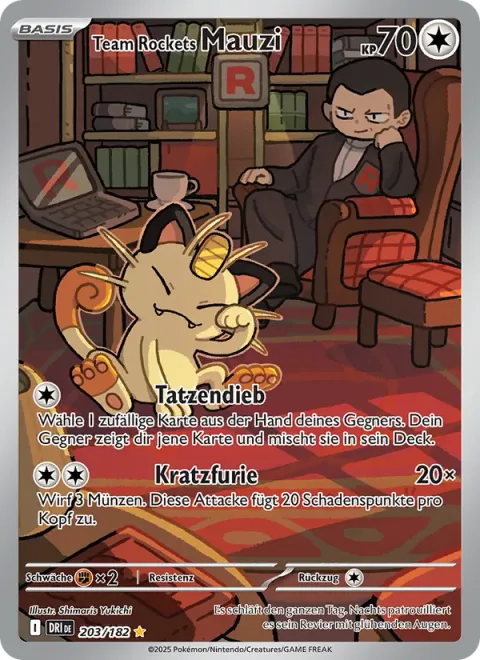 Team Rocket's Meowth [Paw-cket Pilfer | Fury Swipes]