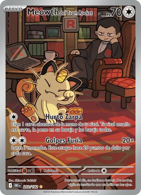 Team Rocket's Meowth [Paw-cket Pilfer | Fury Swipes]
