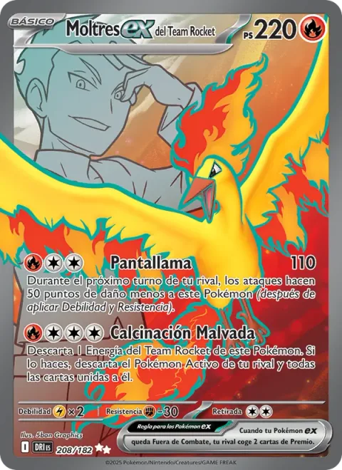 Team Rocket's Moltres ex [Flame Screen | Evil Incineration]