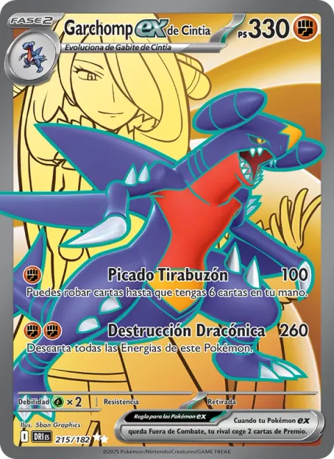 Cynthia's Garchomp ex [Corkscrew Dive | Draconic Buster]
