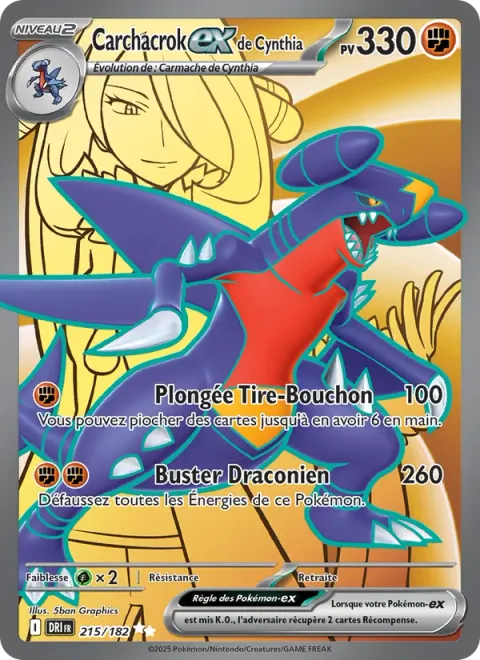 Cynthia's Garchomp ex [Corkscrew Dive | Draconic Buster]