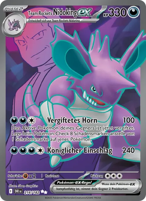 Team Rocket's Nidoking ex [Tainted Horn | Kingly Impact]