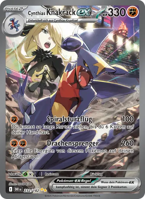 Cynthia's Garchomp ex [Corkscrew Dive | Draconic Buster]