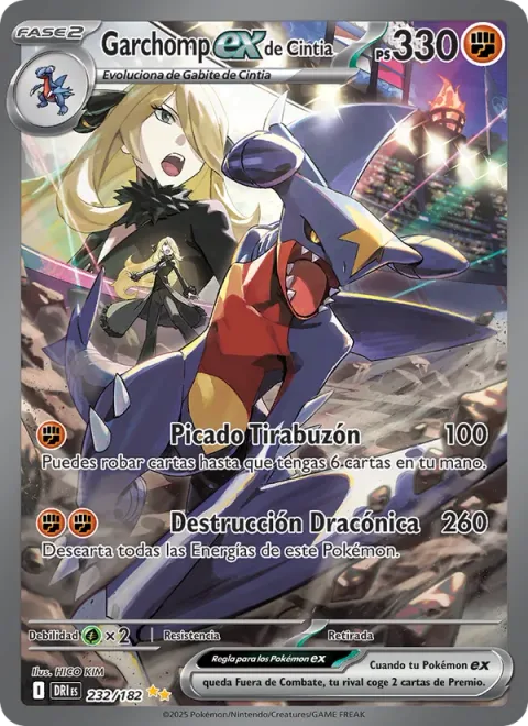 Cynthia's Garchomp ex [Corkscrew Dive | Draconic Buster]