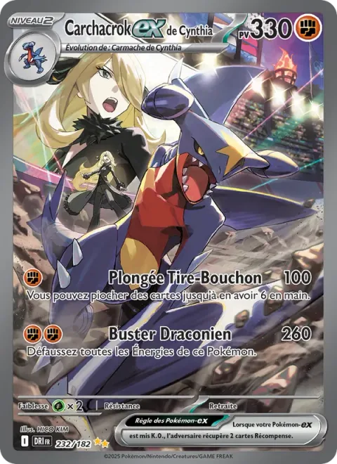 Cynthia's Garchomp ex [Corkscrew Dive | Draconic Buster]