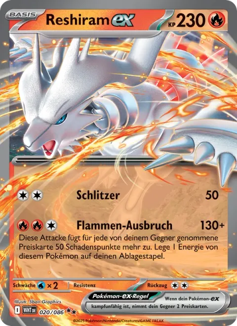 Reshiram ex [Slash | Blazing Burst]