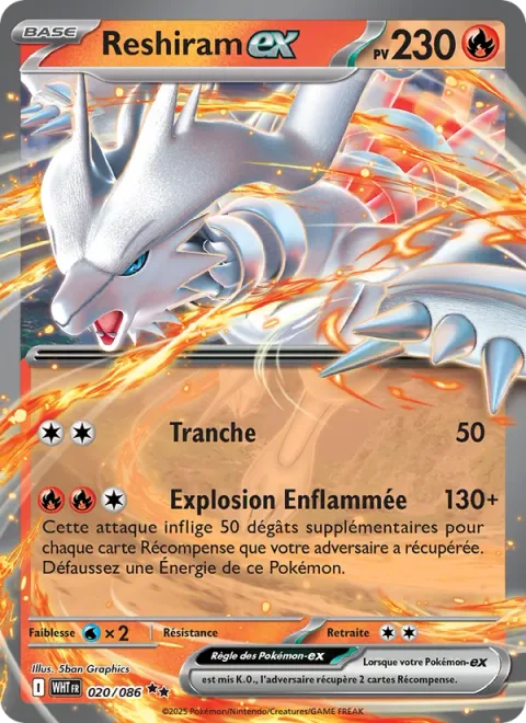 Reshiram ex [Slash | Blazing Burst]