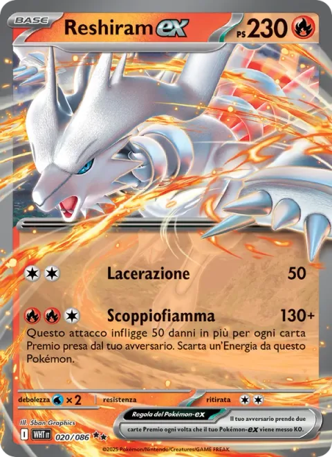 Reshiram ex [Slash | Blazing Burst]