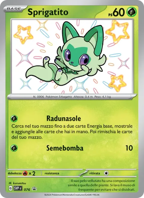 Sprigatito [Gather Sunlight | Seed Bomb]