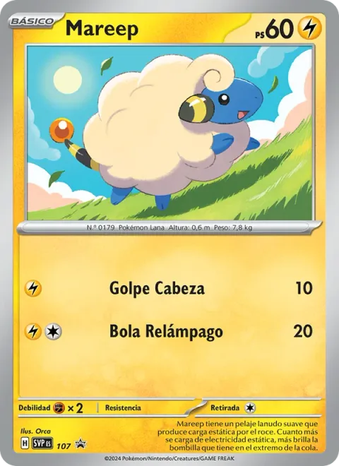 Mareep [Headbutt | Lightning Ball]