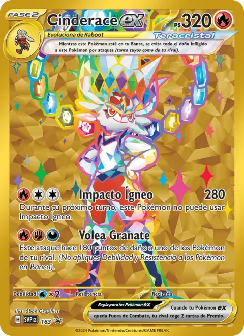 Cinderace ex [Flare Strike | Garnet Volley]