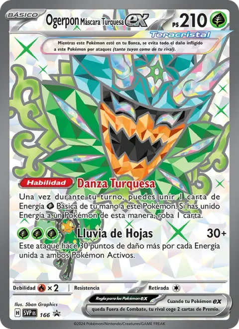 Teal Mask Ogerpon ex [Teal Dance | Myriad Leaf Shower]