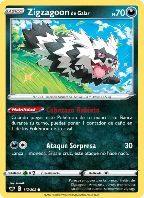 Galarian Zigzagoon [Headbutt Tantrum | Surprise Attack]