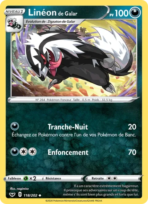 Galarian Linoone [Night Slash | Hammer In]