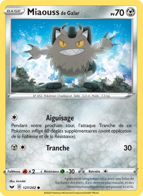 Galarian Meowth [Hone Claws | Slash]