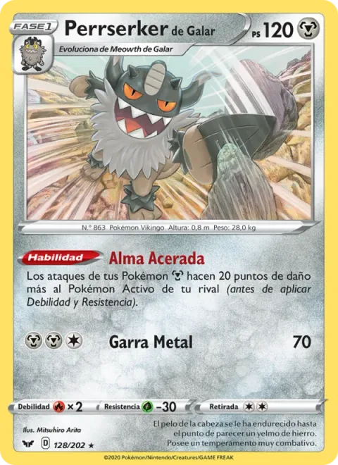 Galarian Perrserker [Steely Spirit | Metal Claw]