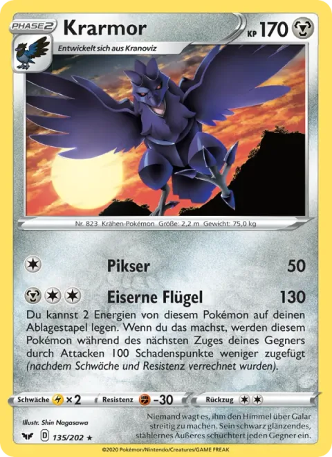 Corviknight [Peck | Iron Wings]