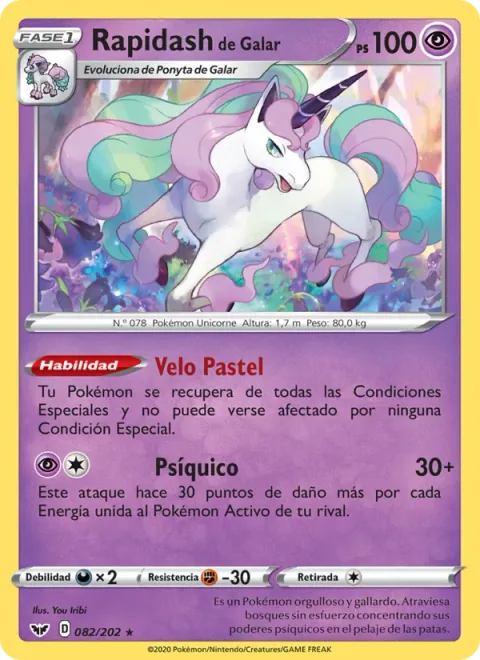 Galarian Rapidash [Pastel Veil | Psychic]