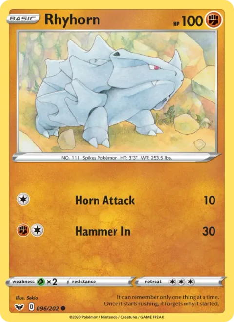Rhyhorn [Horn Attack | Hammer In]