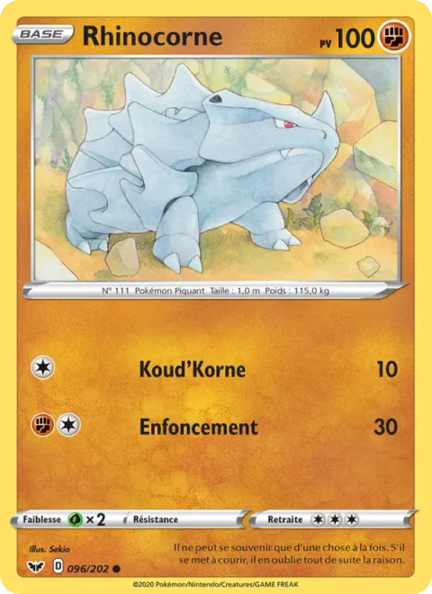 Rhyhorn [Horn Attack | Hammer In]