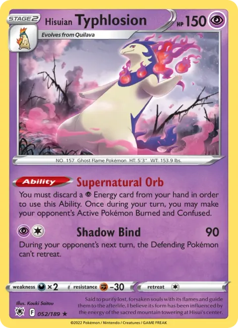 Hisuian Typhlosion [Supernatural Orb | Shadow Bind]