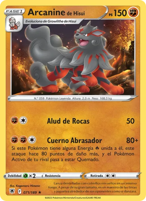 Hisuian Arcanine [Boulder Crush | Scorching Horn]