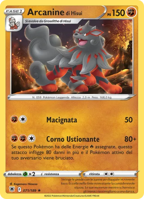 Hisuian Arcanine [Boulder Crush | Scorching Horn]