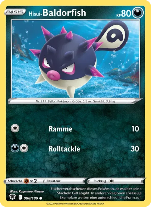 Hisuian Qwilfish [Ram | Rolling Tackle]