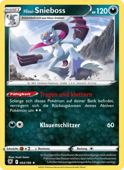 Hisuian Sneasler [Carry and Climb | Claw Slash]