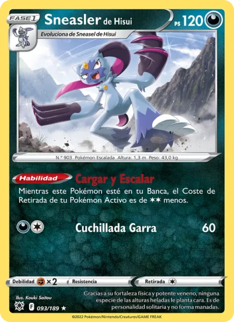 Hisuian Sneasler [Carry and Climb | Claw Slash]