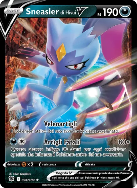 Hisuian Sneasler V [Poison Claws | Dire Claw]