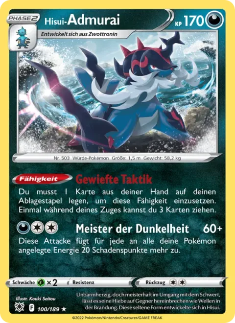 Hisuian Samurott [Wily Stance | Dark Mastery]