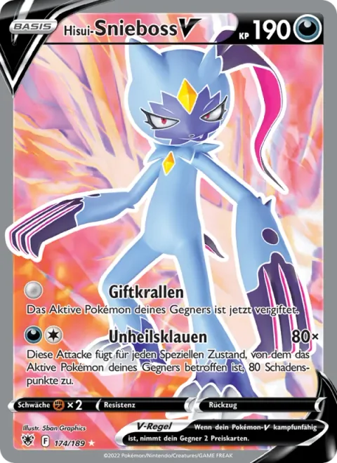 Hisuian Sneasler V [Poison Claws | Dire Claw]