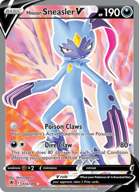 Hisuian Sneasler V [Poison Claws | Dire Claw]