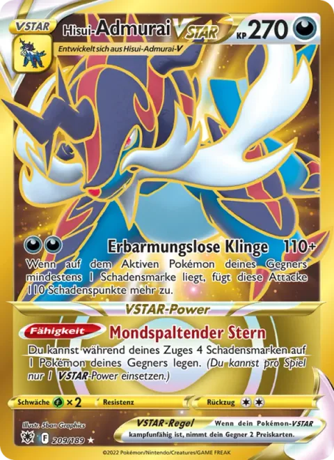 Hisuian Samurott VSTAR [Merciless Blade | Moon Cleave Star]