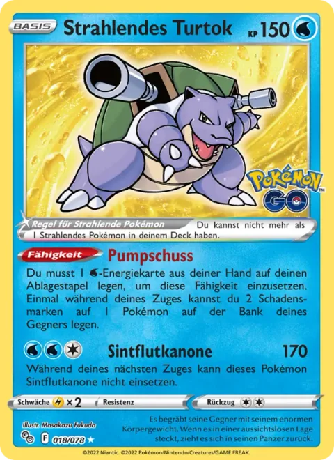 Radiant Blastoise [Pump Shot | Torrential Cannon]