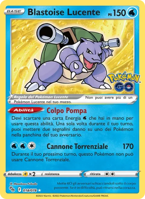 Radiant Blastoise [Pump Shot | Torrential Cannon]