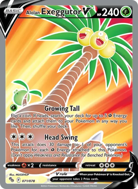 Alolan Exeggutor V [Growing Tall | Head Swing]