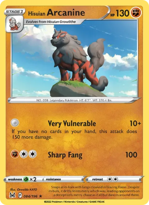 Hisuian Arcanine [Very Vulnerable | Sharp Fang]