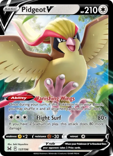 Pidgeot V [Vanishing Wings | Flight Surf]