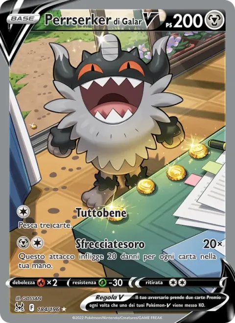 Galarian Perrserker V [Feelin' Fine | Treasure Rush]