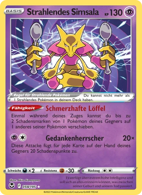 Radiant Alakazam [Painful Spoons | Mind Ruler]
