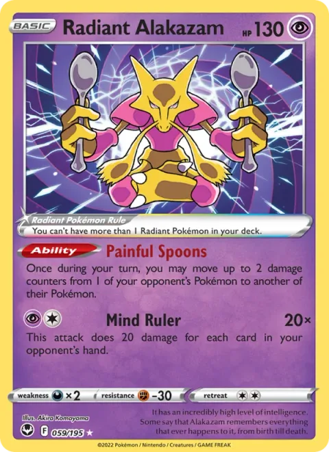 Radiant Alakazam [Painful Spoons | Mind Ruler]