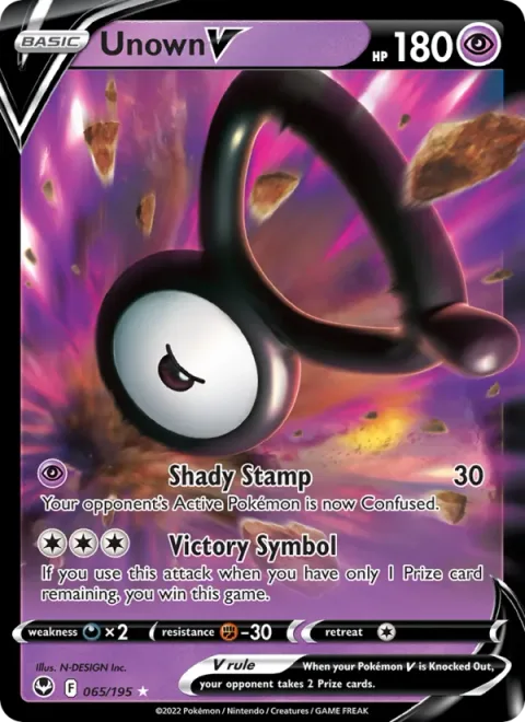 Unown V [Shady Stamp | Victory Symbol]
