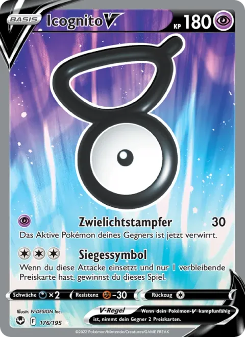 Unown V [Shady Stamp | Victory Symbol]