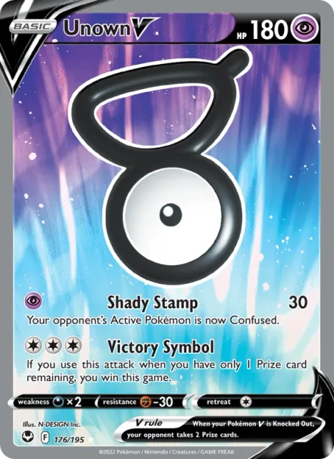 Unown V [Shady Stamp | Victory Symbol]