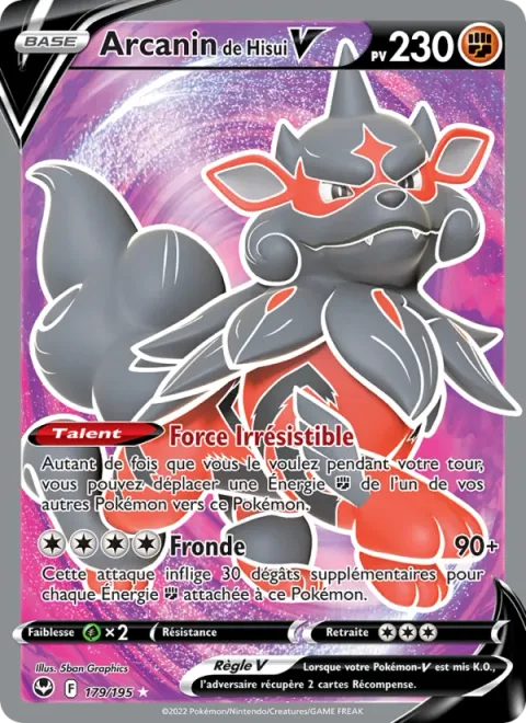Hisuian Arcanine V [Irresistible Force | Rock Bullet]
