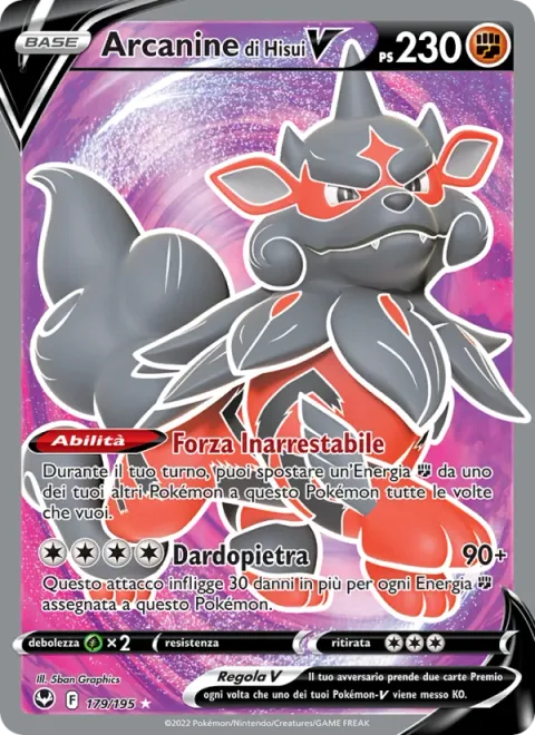 Hisuian Arcanine V [Irresistible Force | Rock Bullet]